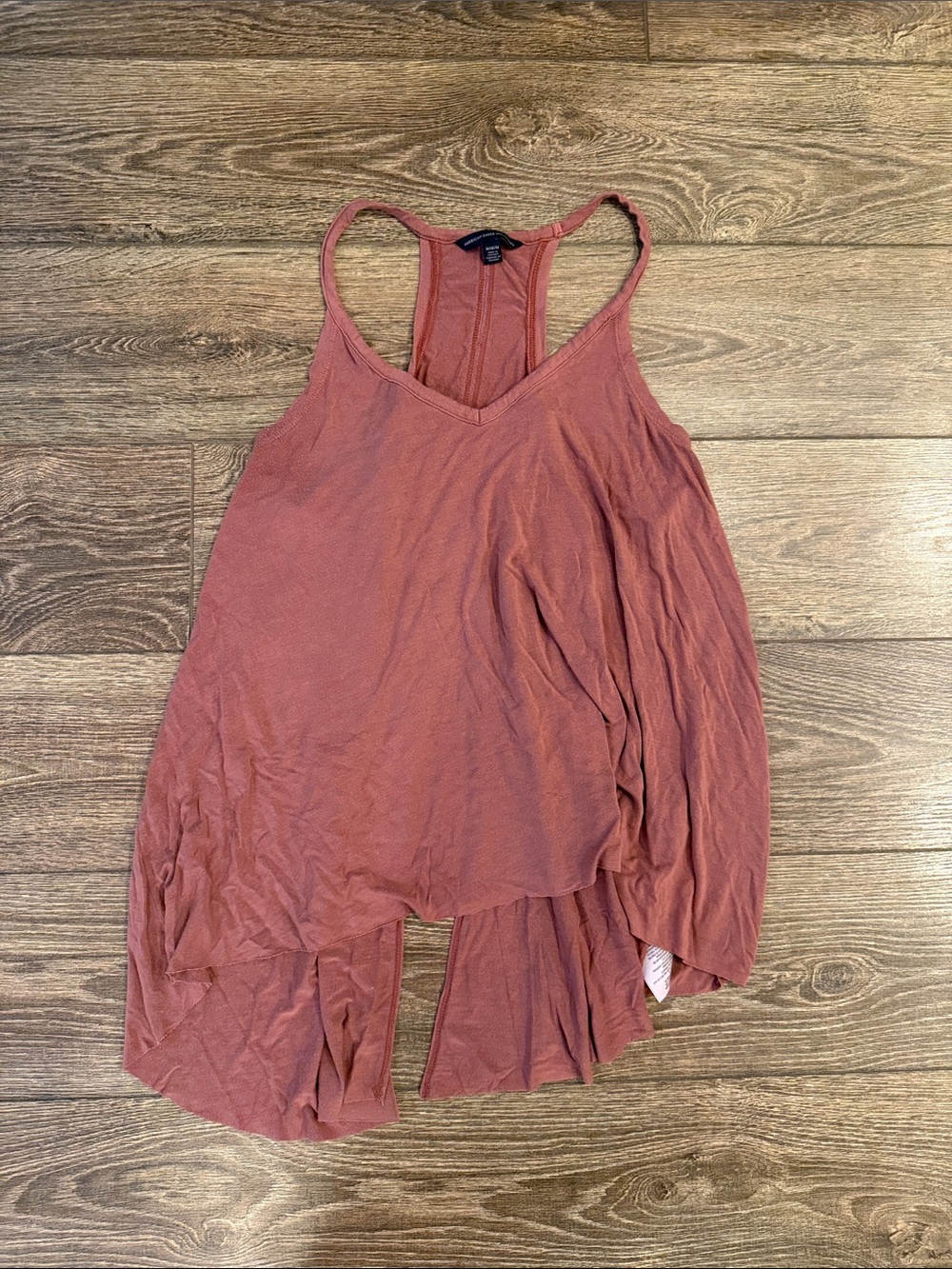 American Eagle Outfitters V-Neck Racerback Tank Top - Rust